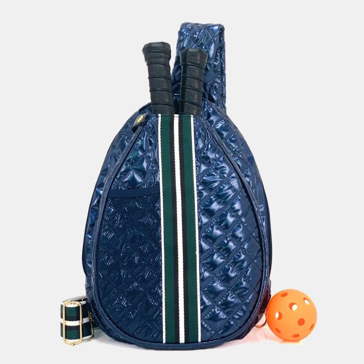 Pickleball Schläger Tasche Unten Breite Riemen Crossbody Sling Geldbörse