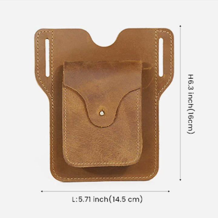 Handy-Holster aus echtem Leder, 6,5 Zoll, Gürteltasche für Handys, Hüfttasche mit Gürtelschlaufe 