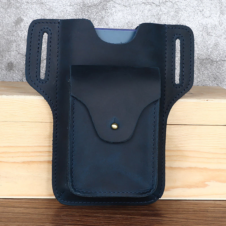 Handy-Holster aus echtem Leder, 6,5 Zoll, Gürteltasche für Handys, Hüfttasche mit Gürtelschlaufe 