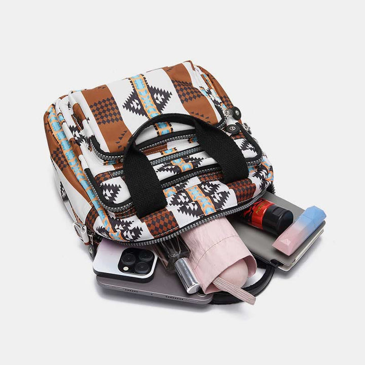 Boho Handtasche Umhängetasche Cabrio Rucksack leichte Nylon Geldbörse