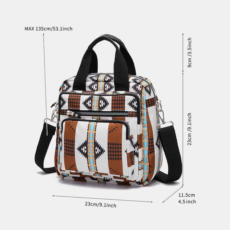 Boho Handtasche Umhängetasche Cabrio Rucksack leichte Nylon Geldbörse