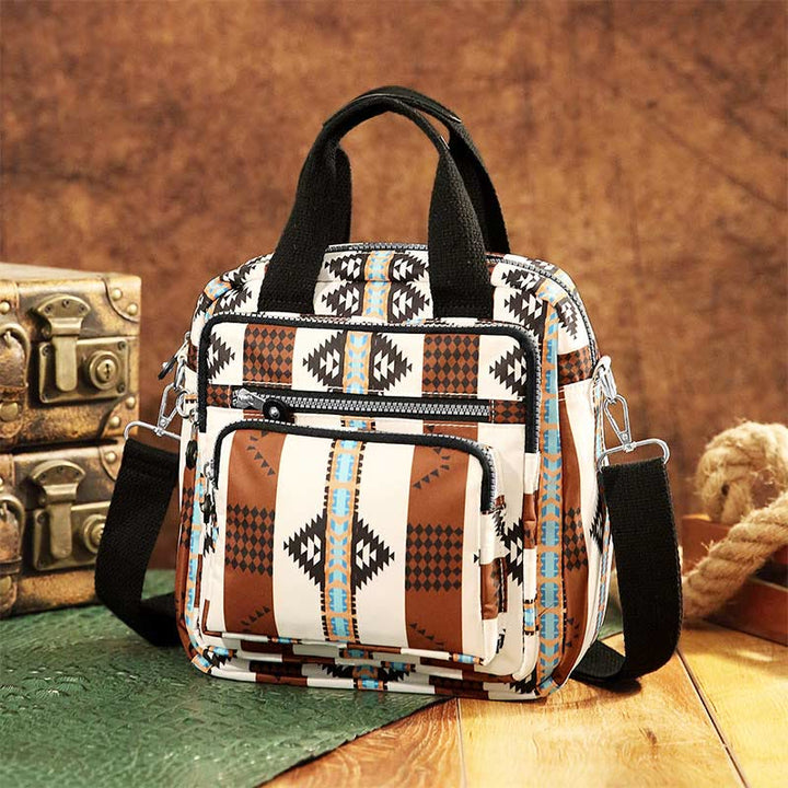 Boho Handtasche Umhängetasche Cabrio Rucksack leichte Nylon Geldbörse