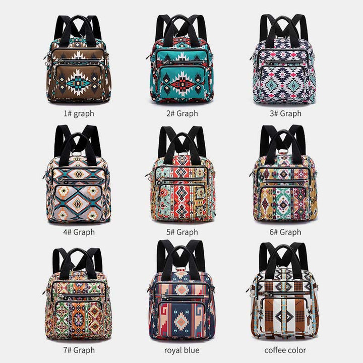 Boho Handtasche Umhängetasche Cabrio Rucksack leichte Nylon Geldbörse