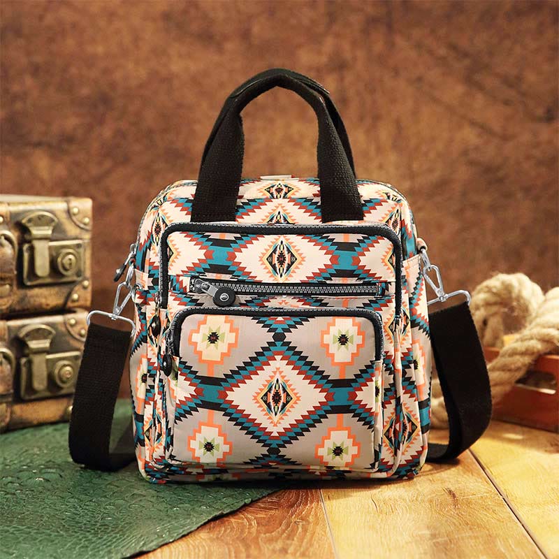 Boho Handtasche Umhängetasche Cabrio Rucksack leichte Nylon Geldbörse
