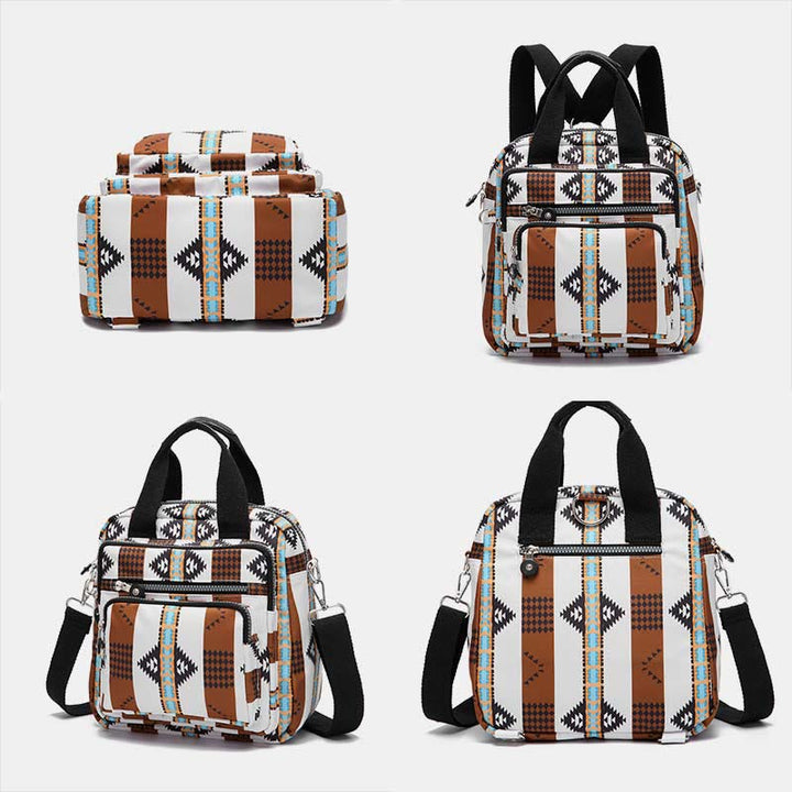 Boho Handtasche Umhängetasche Cabrio Rucksack leichte Nylon Geldbörse