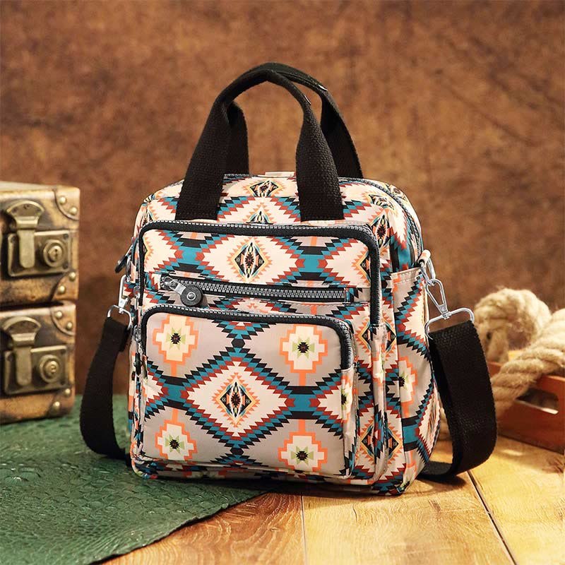 Boho Handtasche Umhängetasche Cabrio Rucksack leichte Nylon Geldbörse