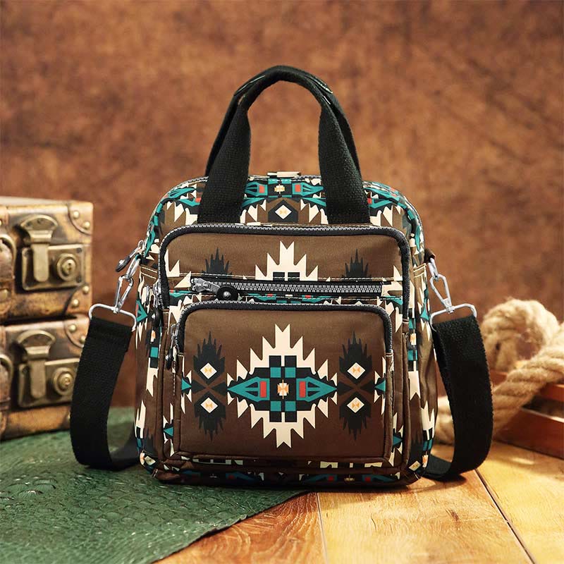 Boho Handtasche Umhängetasche Cabrio Rucksack leichte Nylon Geldbörse