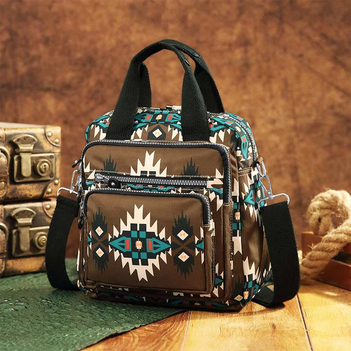 Boho Handtasche Umhängetasche Cabrio Rucksack leichte Nylon Geldbörse