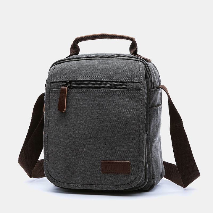 Retro Canvas Messenger Bag Multifunktionale Business Umhängetasche für Herren