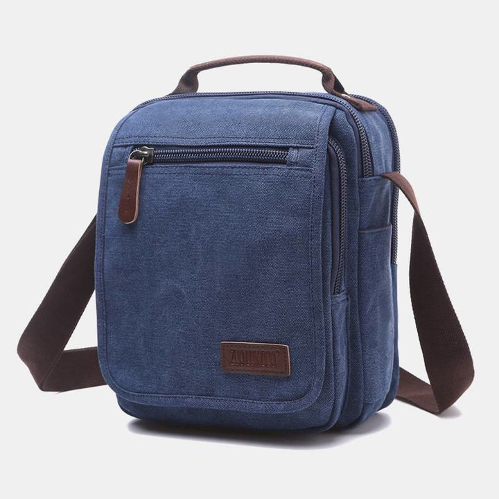 Retro Canvas Messenger Bag Multifunktionale Business Umhängetasche für Herren