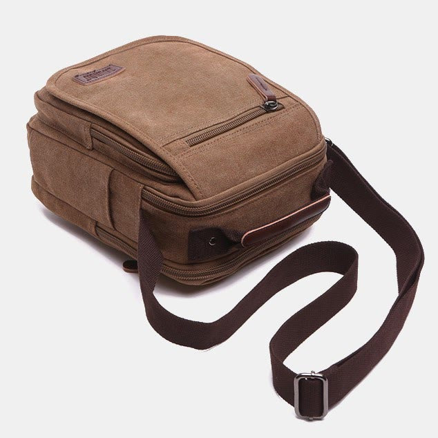 Retro Canvas Messenger Bag Multifunktionale Business Umhängetasche für Herren