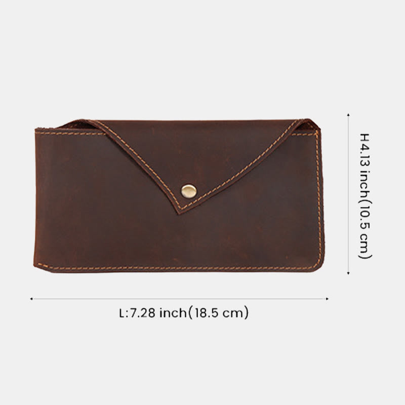 Horizontale magnetische Telefon-Gürteltasche aus Leder