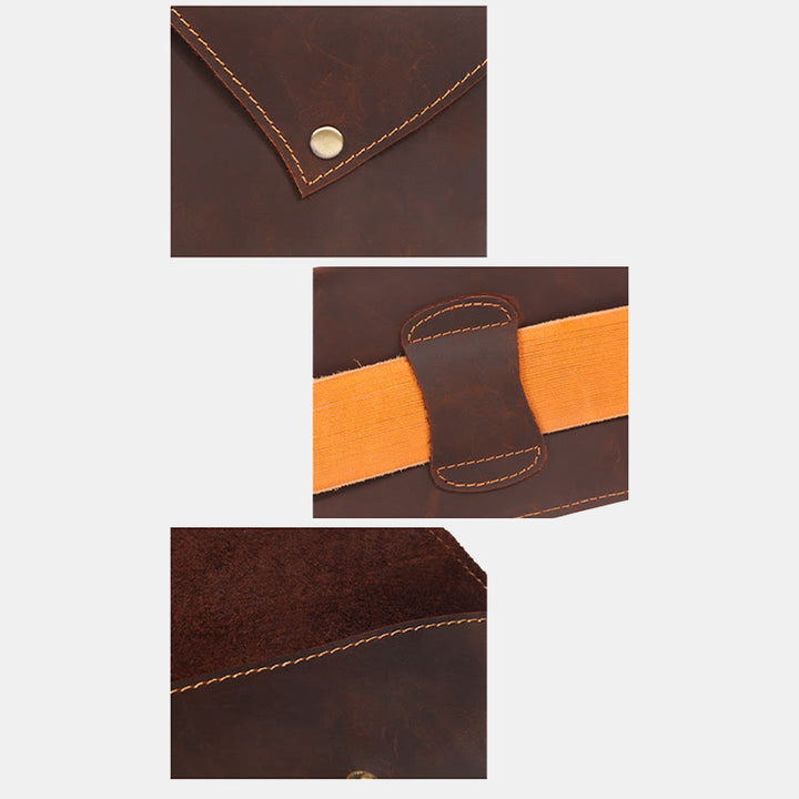 Horizontale magnetische Telefon-Gürteltasche aus Leder