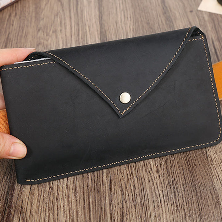 Horizontale magnetische Telefon-Gürteltasche aus Leder
