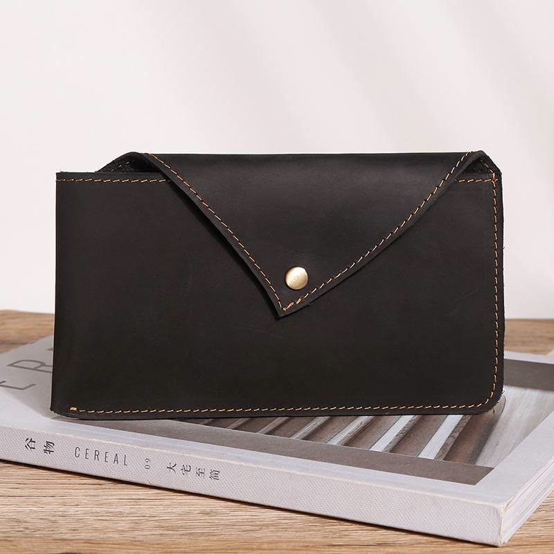 Horizontale magnetische Telefon-Gürteltasche aus Leder