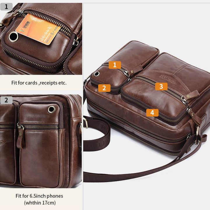 Messenger Bag für Herren, Business, einfarbig, geräumige Umhängetasche