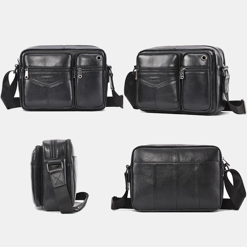 Messenger Bag für Herren, Business, einfarbig, geräumige Umhängetasche