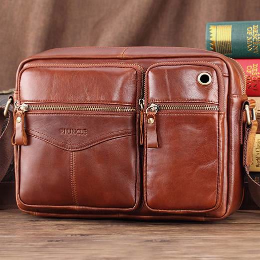 Messenger Bag für Herren, Business, einfarbig, geräumige Umhängetasche