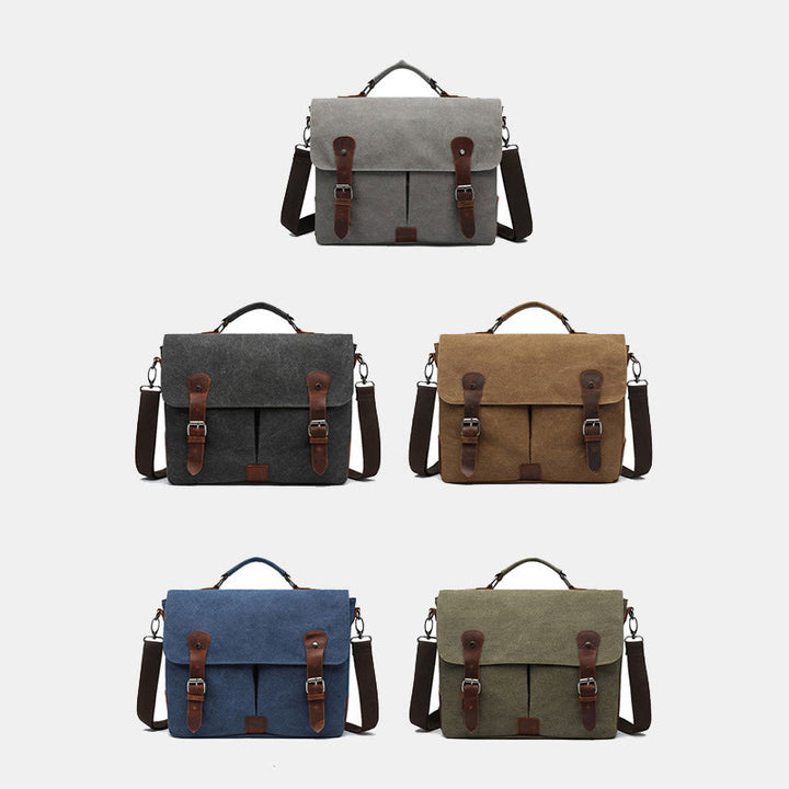 Canvas Messenger Bag 13 Zoll Laptop Schultertasche Crossbody Geldbörse