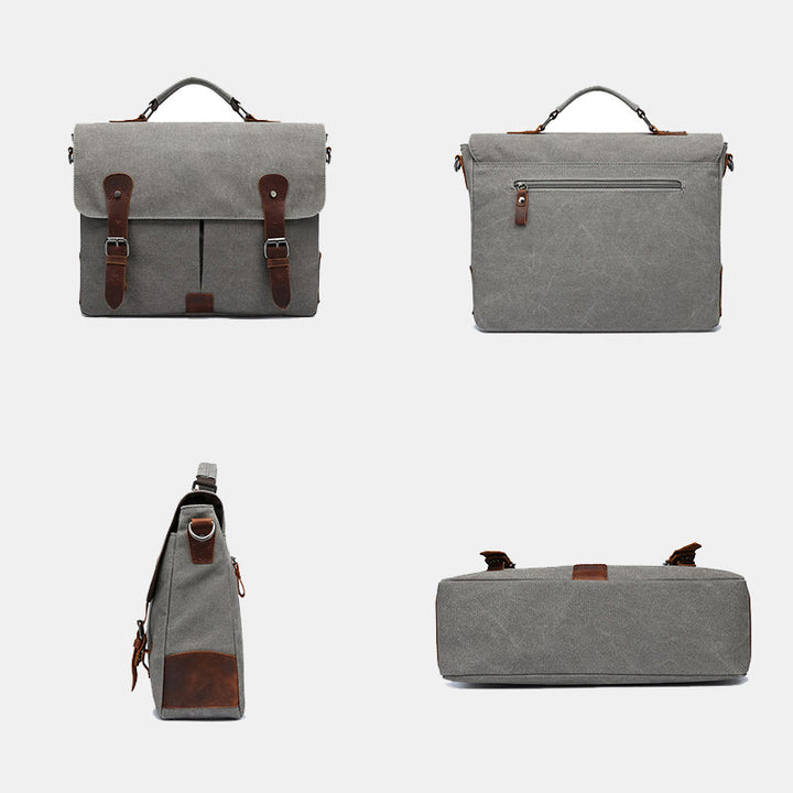 Canvas Messenger Bag 13 Zoll Laptop Schultertasche Crossbody Geldbörse