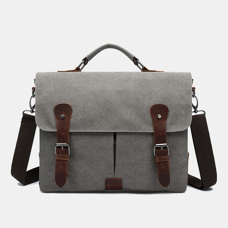 Canvas Messenger Bag 13 Zoll Laptop Schultertasche Crossbody Geldbörse