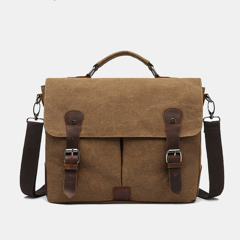 Canvas Messenger Bag 13 Zoll Laptop Schultertasche Crossbody Geldbörse