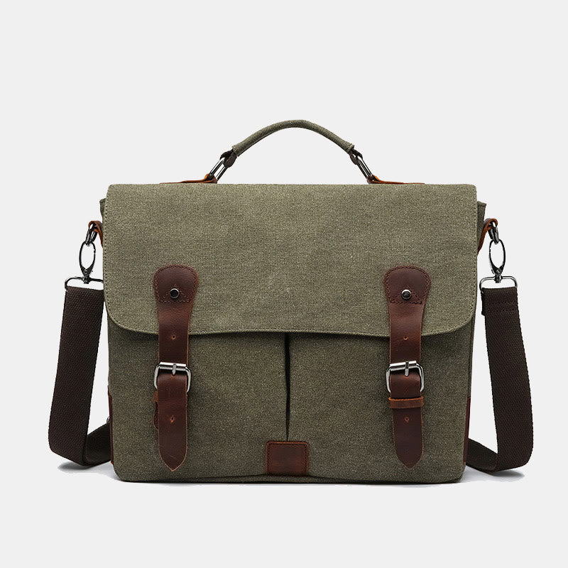 Canvas Messenger Bag 13 Zoll Laptop Schultertasche Crossbody Geldbörse