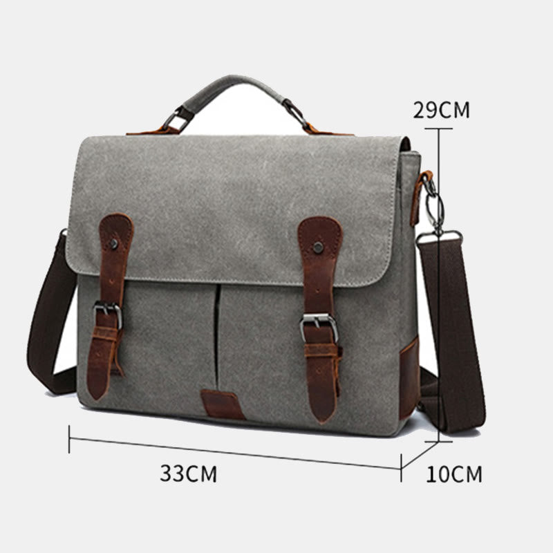 Canvas Messenger Bag 13 Zoll Laptop Schultertasche Crossbody Geldbörse