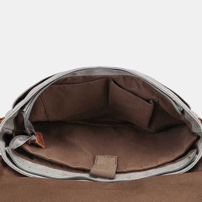 Canvas Messenger Bag 13 Zoll Laptop Schultertasche Crossbody Geldbörse