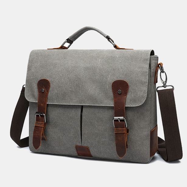 Canvas Messenger Bag 13 Zoll Laptop Schultertasche Crossbody Geldbörse