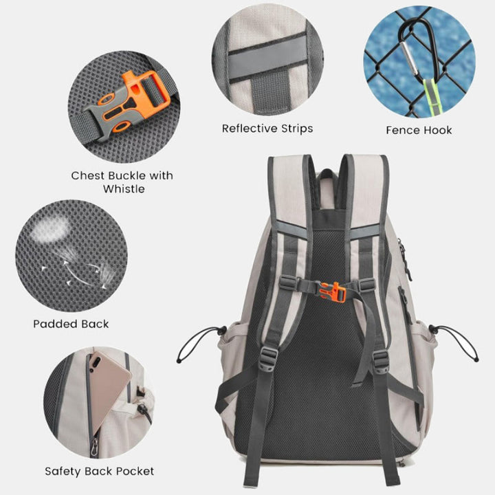 Leichter Tennisschläger-Rucksack, Pickleball-Paddle-Tasche mit Schuhfach