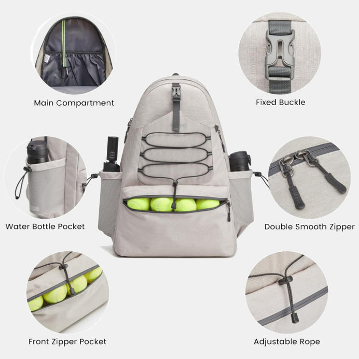 Leichter Tennisschläger-Rucksack, Pickleball-Paddle-Tasche mit Schuhfach