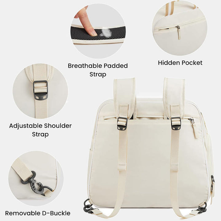 Funktionelle Pickleball-Umhängetasche, umwandelbarer Rucksack mit Schuhfach