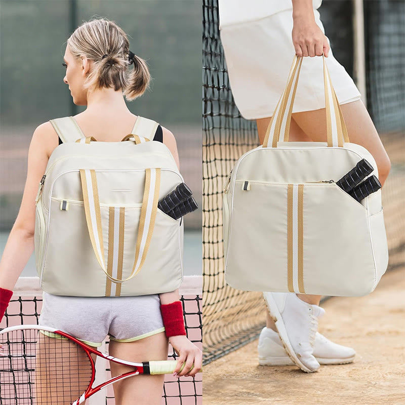 Funktionelle Pickleball-Umhängetasche, umwandelbarer Rucksack mit Schuhfach