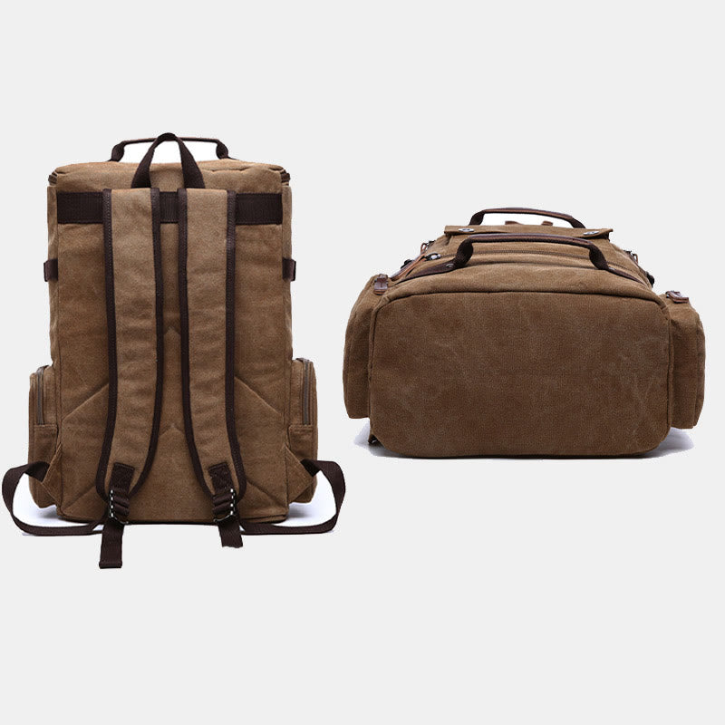 Großer Militär-Canvas-Rucksack, Reise-Tagesrucksack, Laptop-Rucksack
