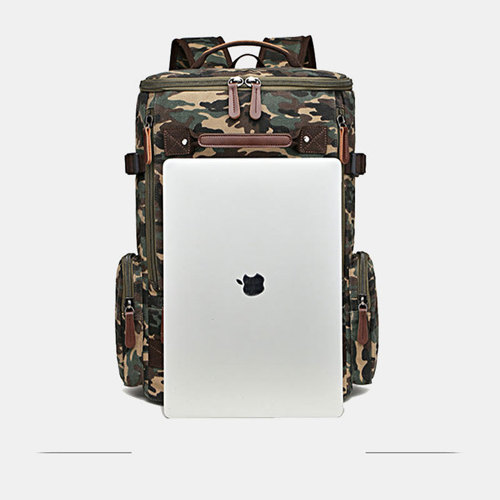 Großer Militär-Canvas-Rucksack, Reise-Tagesrucksack, Laptop-Rucksack