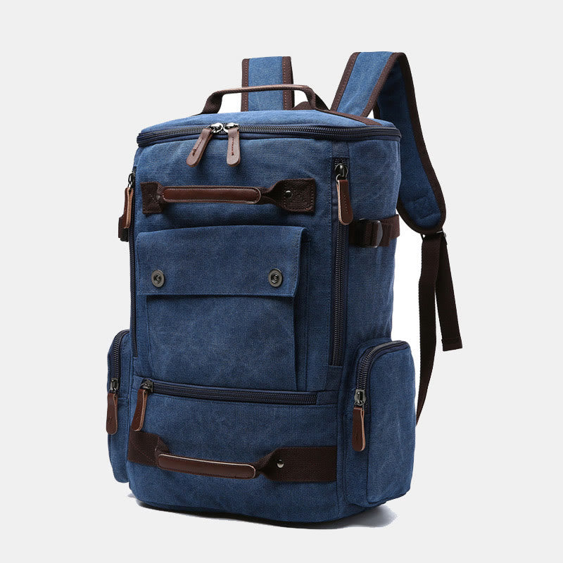 Großer Militär-Canvas-Rucksack, Reise-Tagesrucksack, Laptop-Rucksack