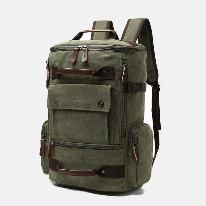 Großer Militär-Canvas-Rucksack, Reise-Tagesrucksack, Laptop-Rucksack