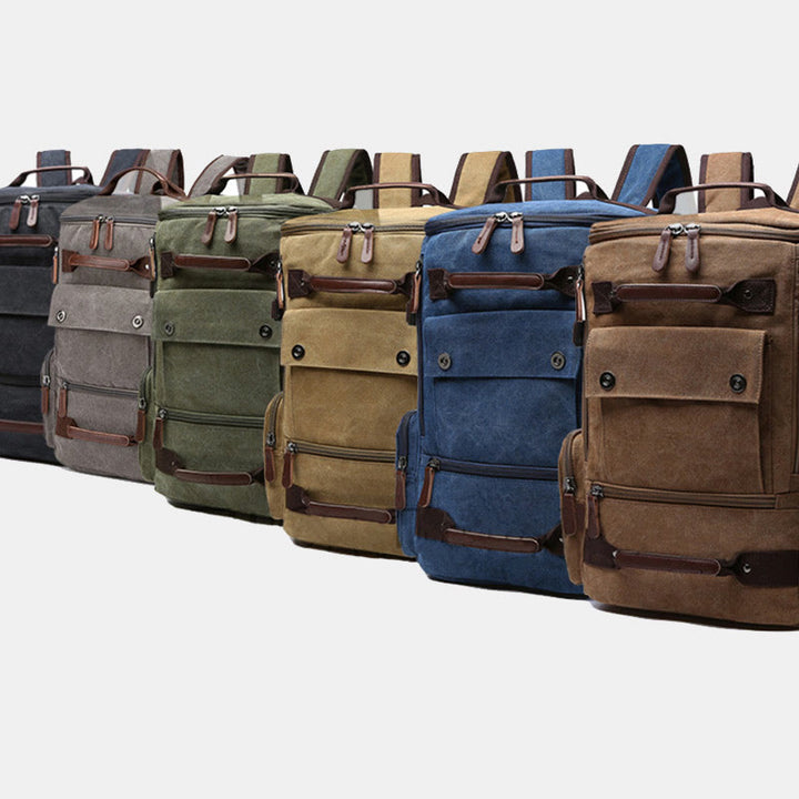 Großer Militär-Canvas-Rucksack, Reise-Tagesrucksack, Laptop-Rucksack