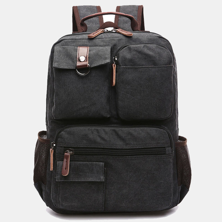 Retro-Rucksack mit mehreren Taschen, Schultasche, Büchertasche, Reise-Tagesrucksack, Laptoptasche