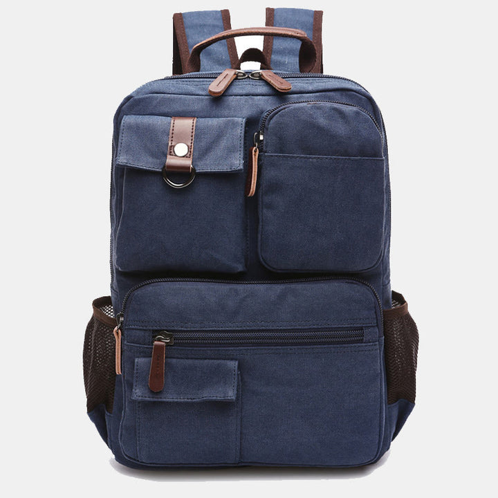 Retro-Rucksack mit mehreren Taschen, Schultasche, Büchertasche, Reise-Tagesrucksack, Laptoptasche
