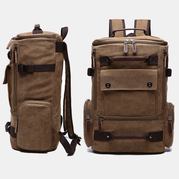 Großer Militär-Canvas-Rucksack, Reise-Tagesrucksack, Laptop-Rucksack
