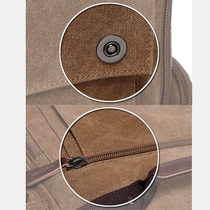 Großer Militär-Canvas-Rucksack, Reise-Tagesrucksack, Laptop-Rucksack