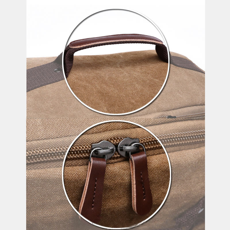 Großer Militär-Canvas-Rucksack, Reise-Tagesrucksack, Laptop-Rucksack