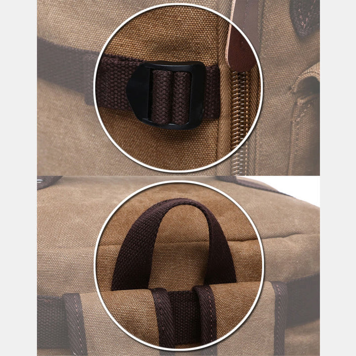 Großer Militär-Canvas-Rucksack, Reise-Tagesrucksack, Laptop-Rucksack
