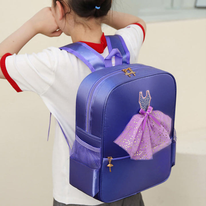 Mädchen Tanz Rucksack Ballerina Kleid Dekor Kinder Tanz Schultasche