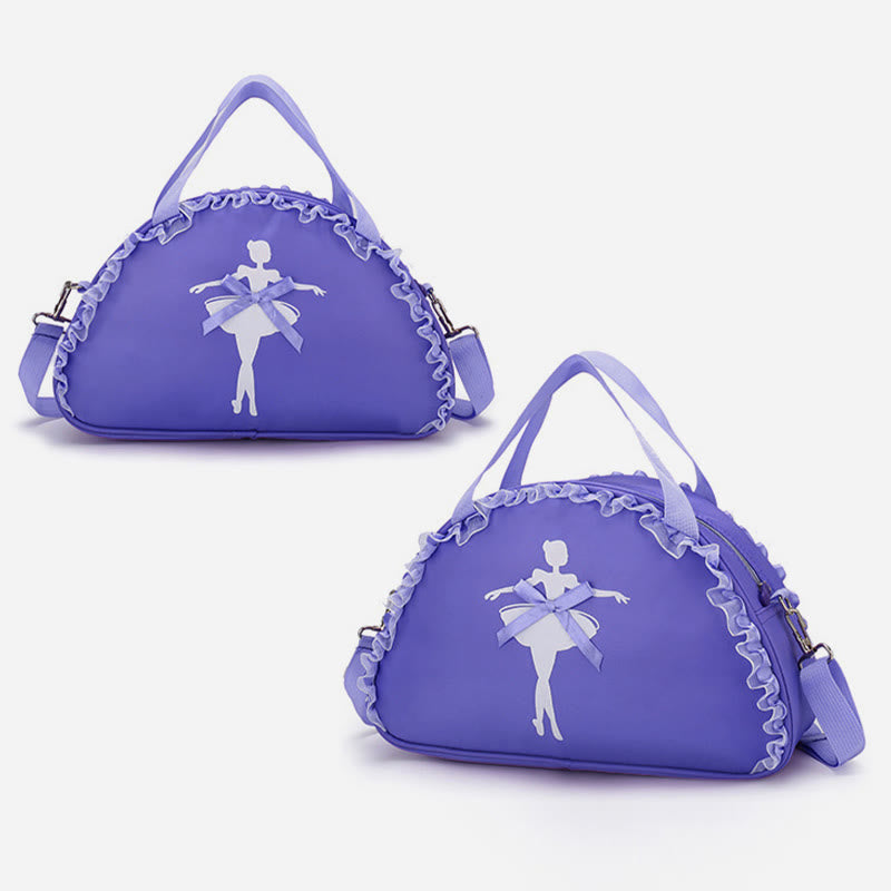 Mädchen Umhängetasche Handtasche Ballerina Muster Nylon Tanztasche