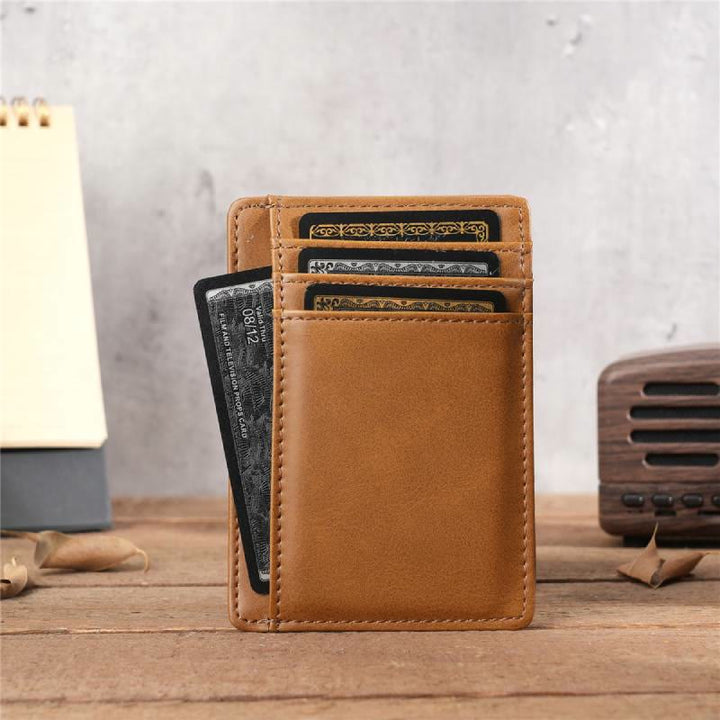 Graviertes Leder-Portemonnaie, Kartenhalter, Geschenk für Sohn, Ehemann, Enkel, Freund