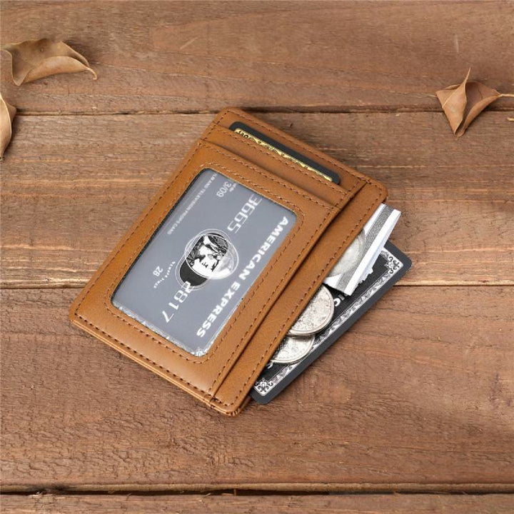 Graviertes Leder-Portemonnaie, Kartenhalter, Geschenk für Sohn, Ehemann, Enkel, Freund