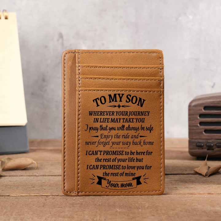 Graviertes Leder-Portemonnaie, Kartenhalter, Geschenk für Sohn, Ehemann, Enkel, Freund